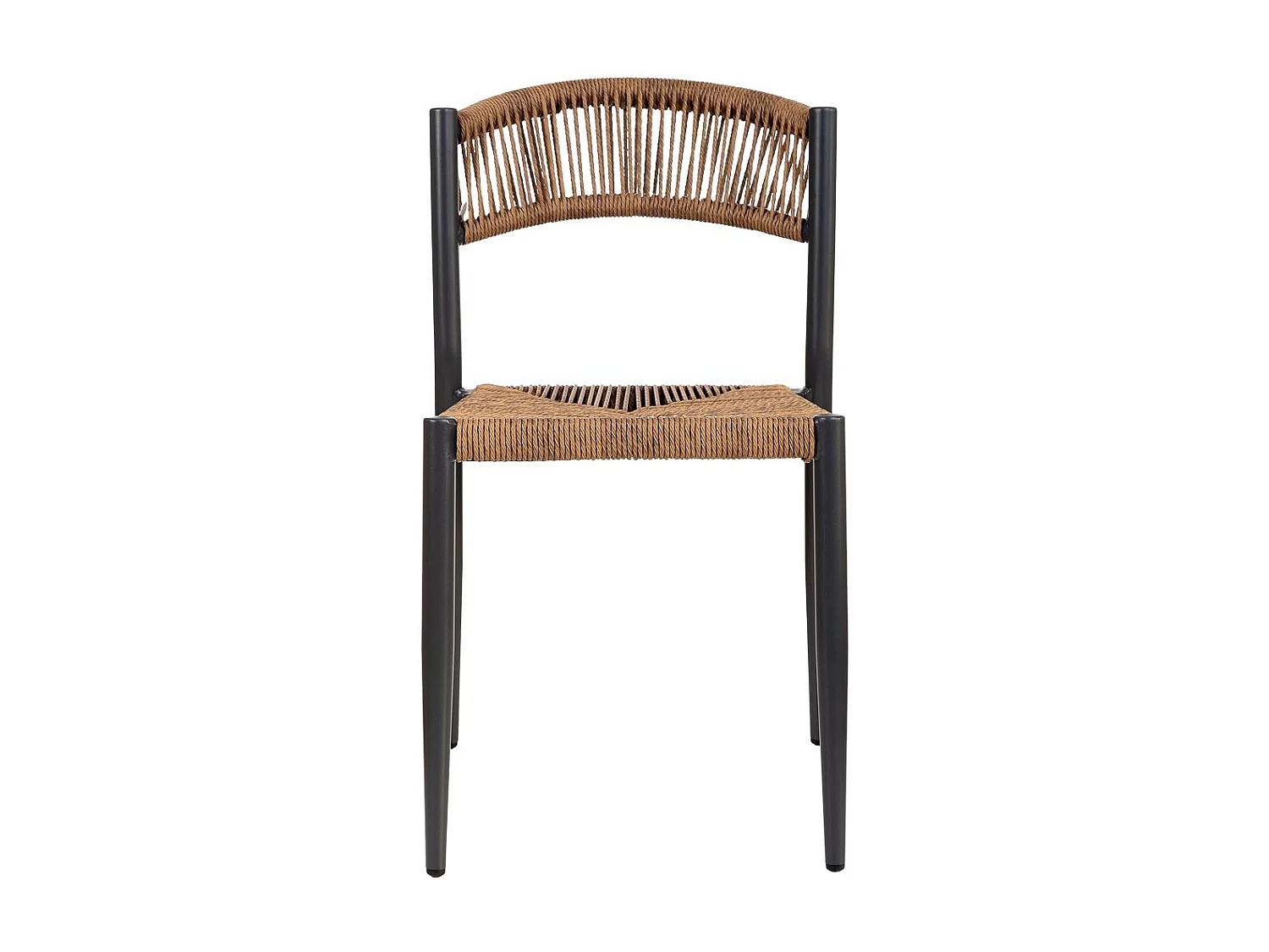 Sedia in rattan sintetico marrone 48x60x78