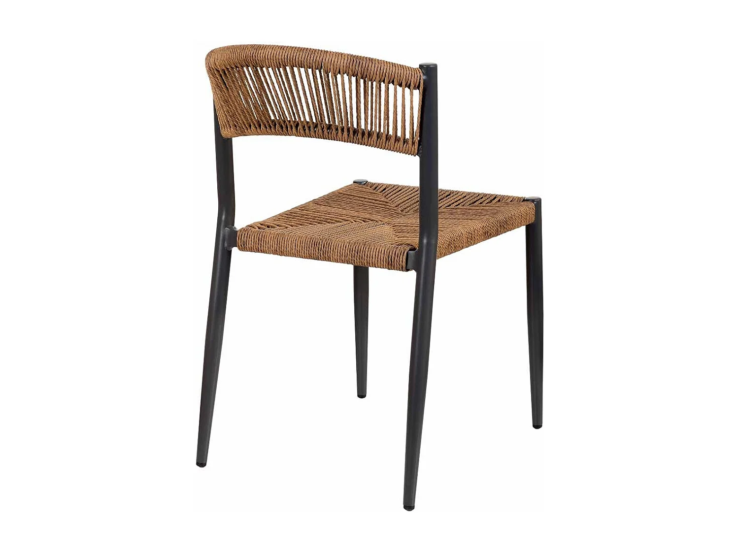 Sedia in rattan sintetico marrone 48x60x78