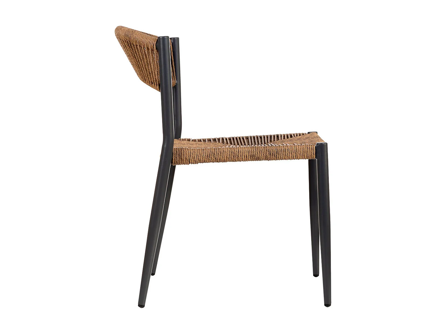 Sedia in rattan sintetico marrone 48x60x78