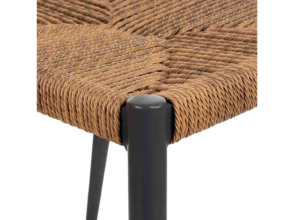 Sedia in rattan sintetico marrone 48x60x78