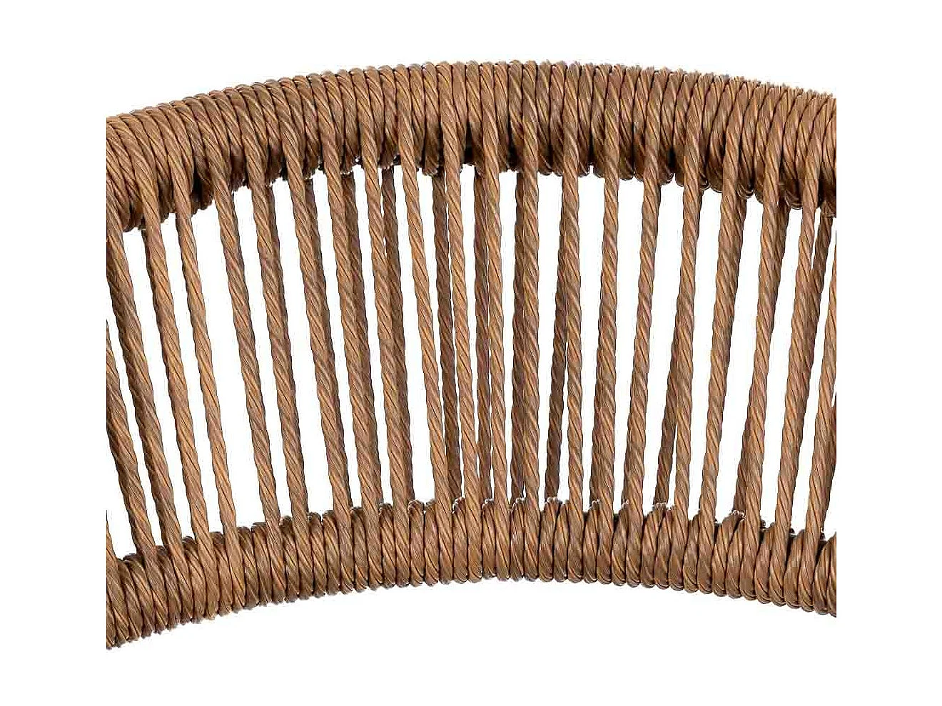 Sedia in rattan sintetico marrone 48x60x78