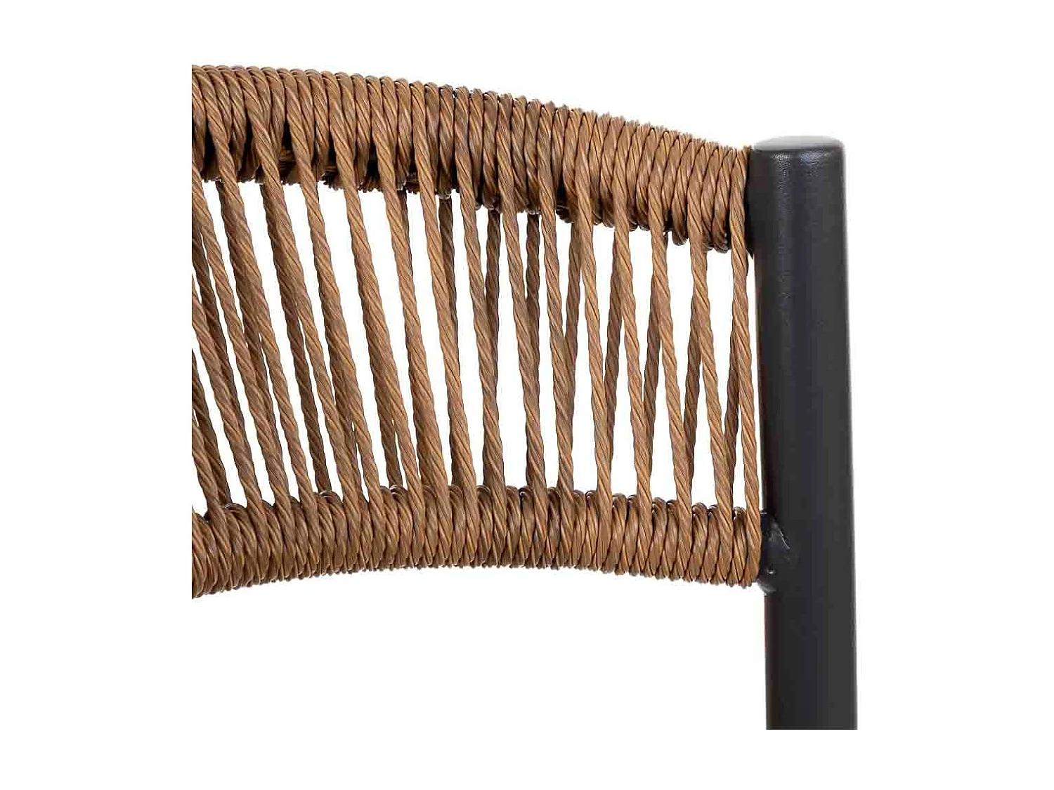 Sedia in rattan sintetico marrone 48x60x78