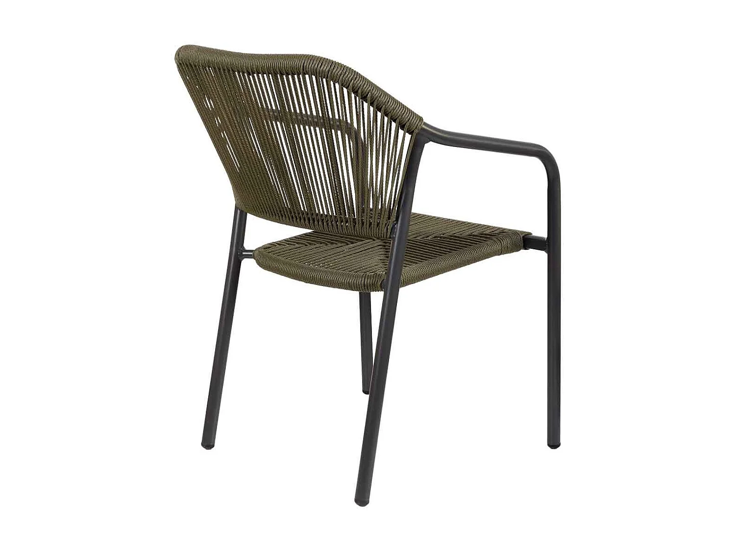 Silla de ratan sintético verde 56x60x80