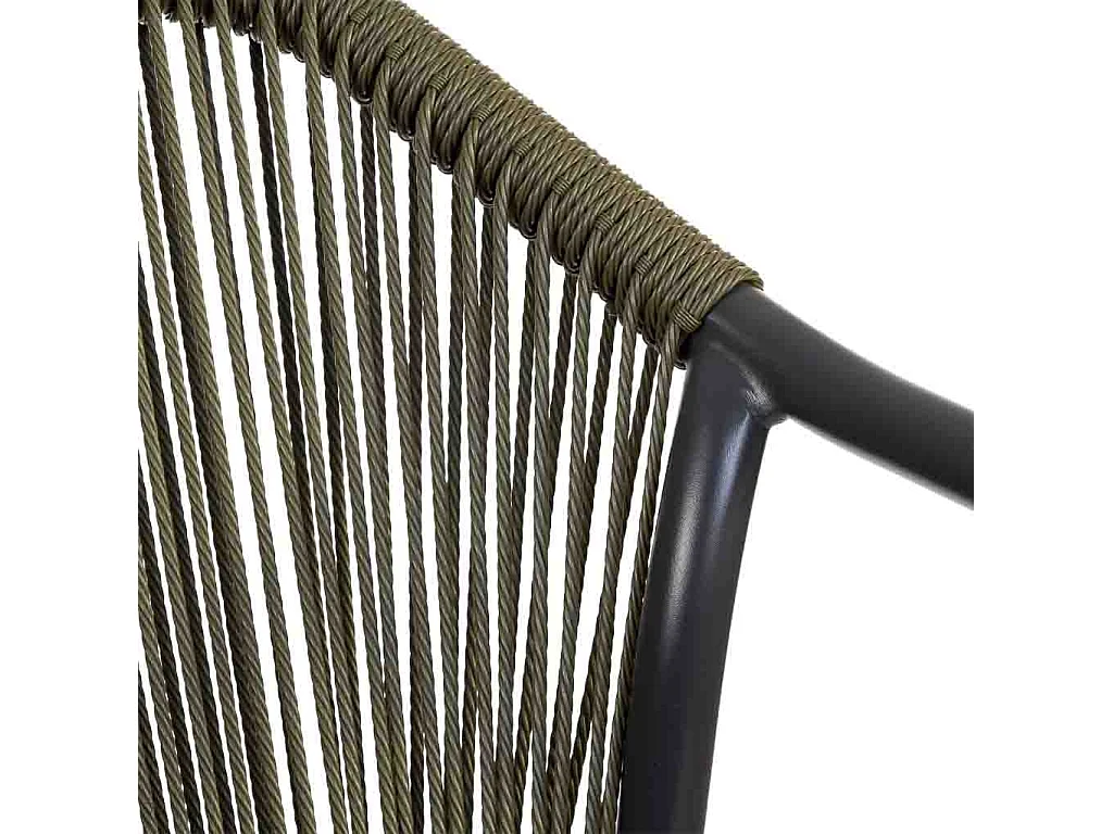 Silla de ratan sintético verde 56x60x80