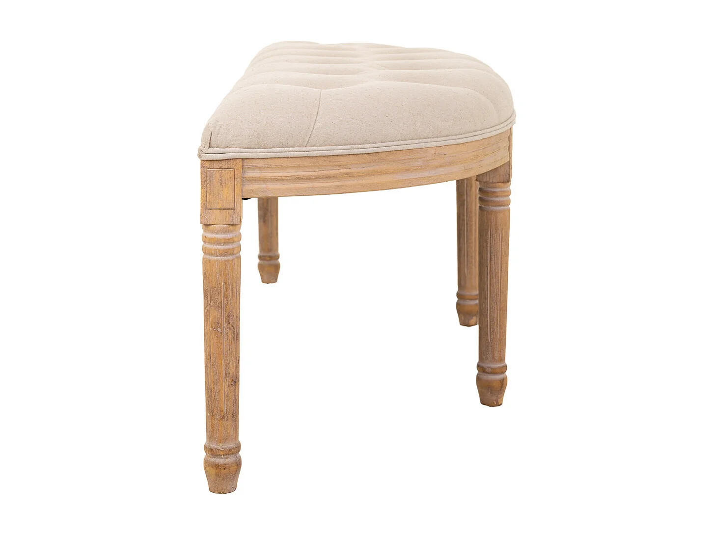 Antike cremefarbene Holzbank 125x45x48h cm