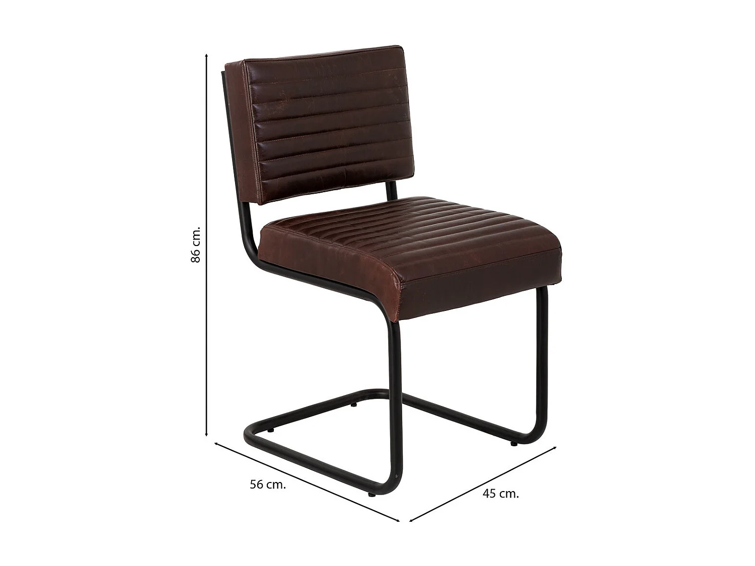 Chaise marron 45x56x83