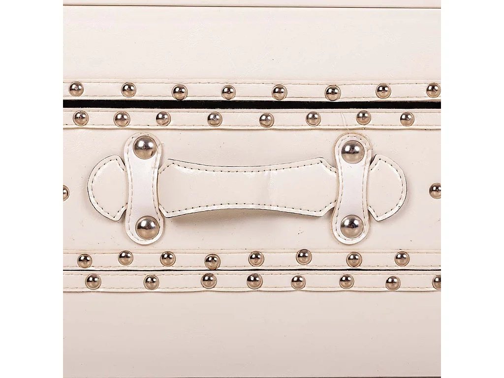 Sgabello in similpelle bianca 130x40x52h