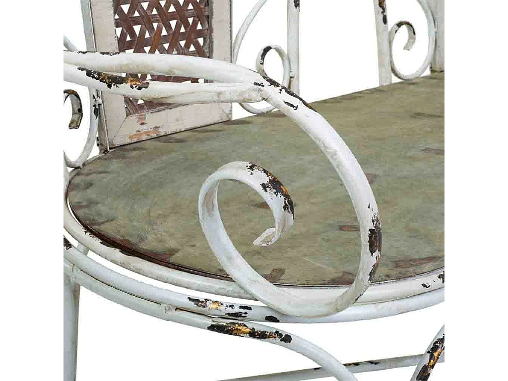 Banco de metal 129x56.5x95h cm Gris