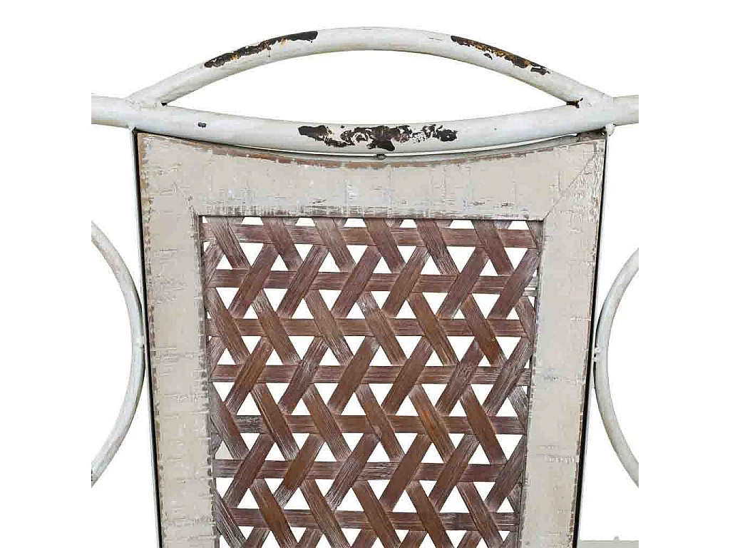 Banco de metal 129x56.5x95h cm Gris