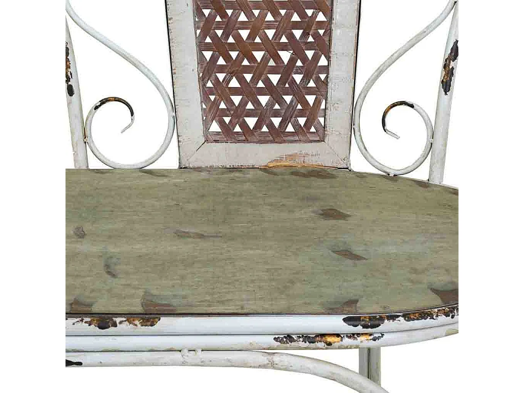 Banco de metal 129x56.5x95h cm Gris