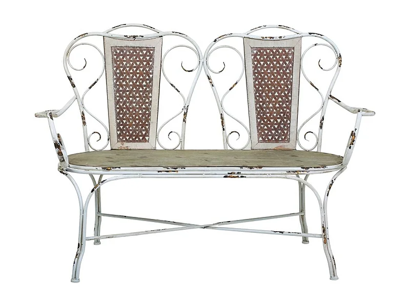 Banc en métal 129x56,5x95h cm