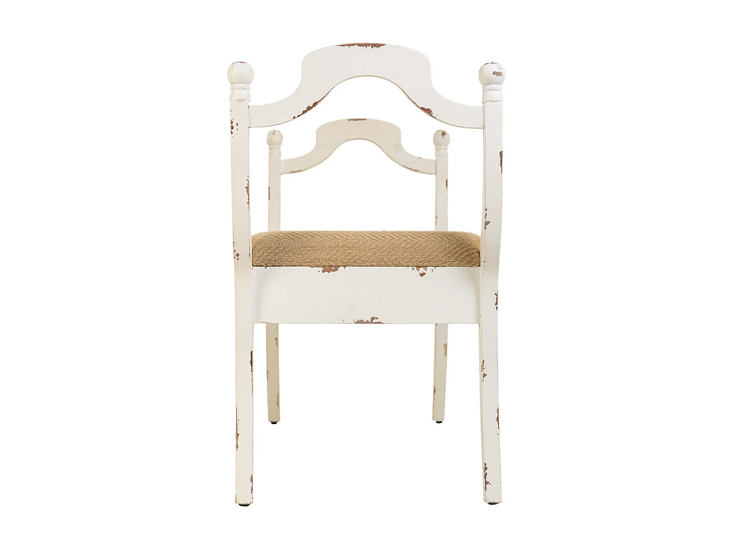 Banc en bois tapissé blanc 139x45.5x78