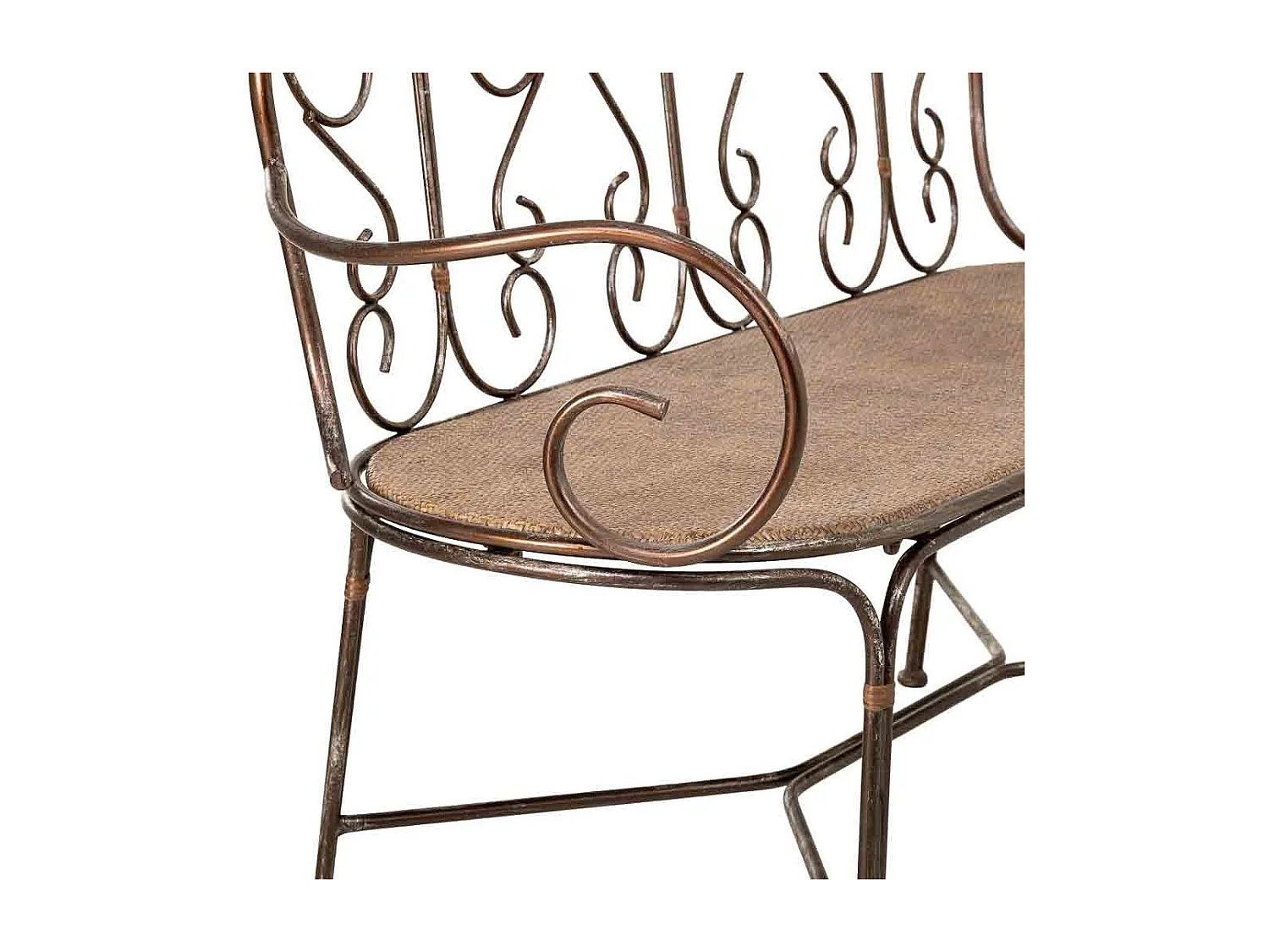 Banc en métal 146,69x55,25x45,09/89,54h cm