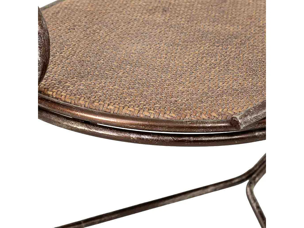 Metallbank 146,69x55,25x45,09/89,54h cm Braun