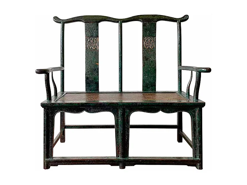 Bank aus braunem Holz 116x60x119