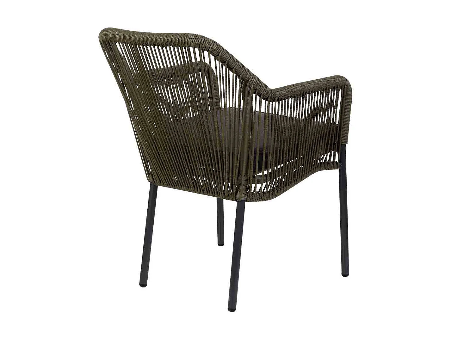 Silla de ratan sintético verde 56x66x80