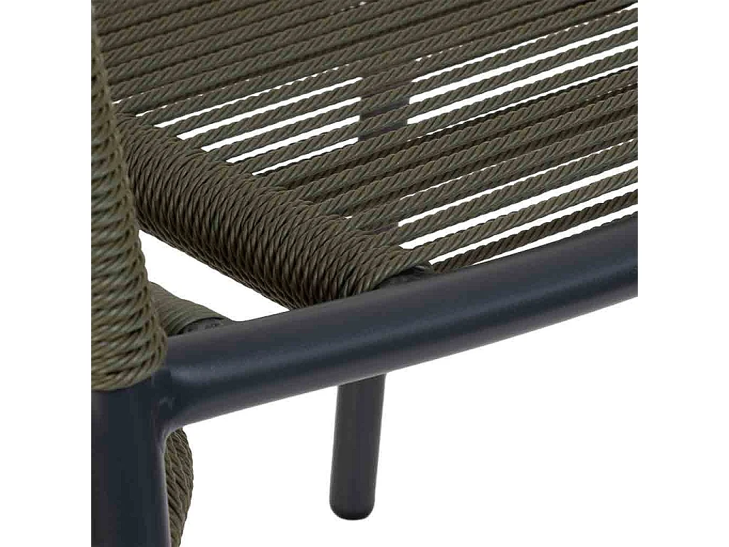Silla de ratan sintético verde 56x66x80
