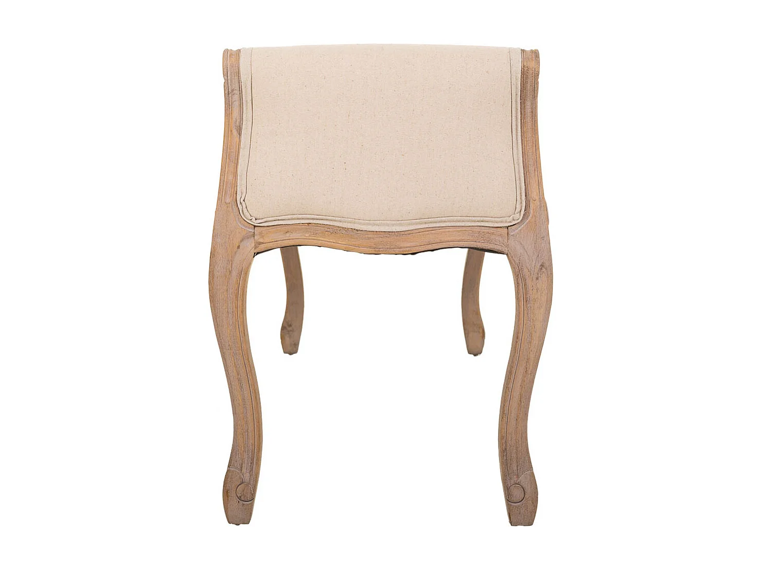 Cremefarbene Holzbank 113x48x45/60h cm