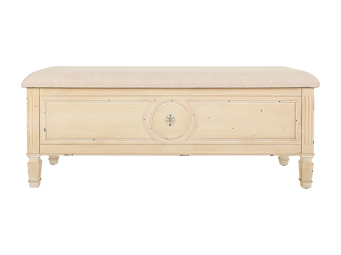 Banc en bois beige 120x43x48