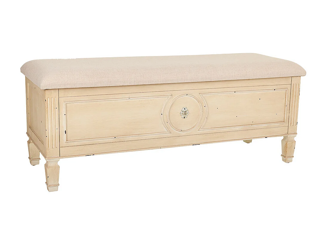 Banc en bois beige 120x43x48