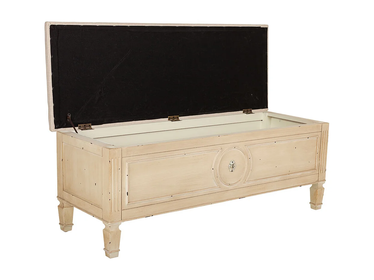 Banc en bois beige 120x43x48