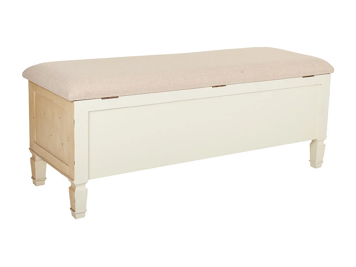 Banc en bois beige 120x43x48