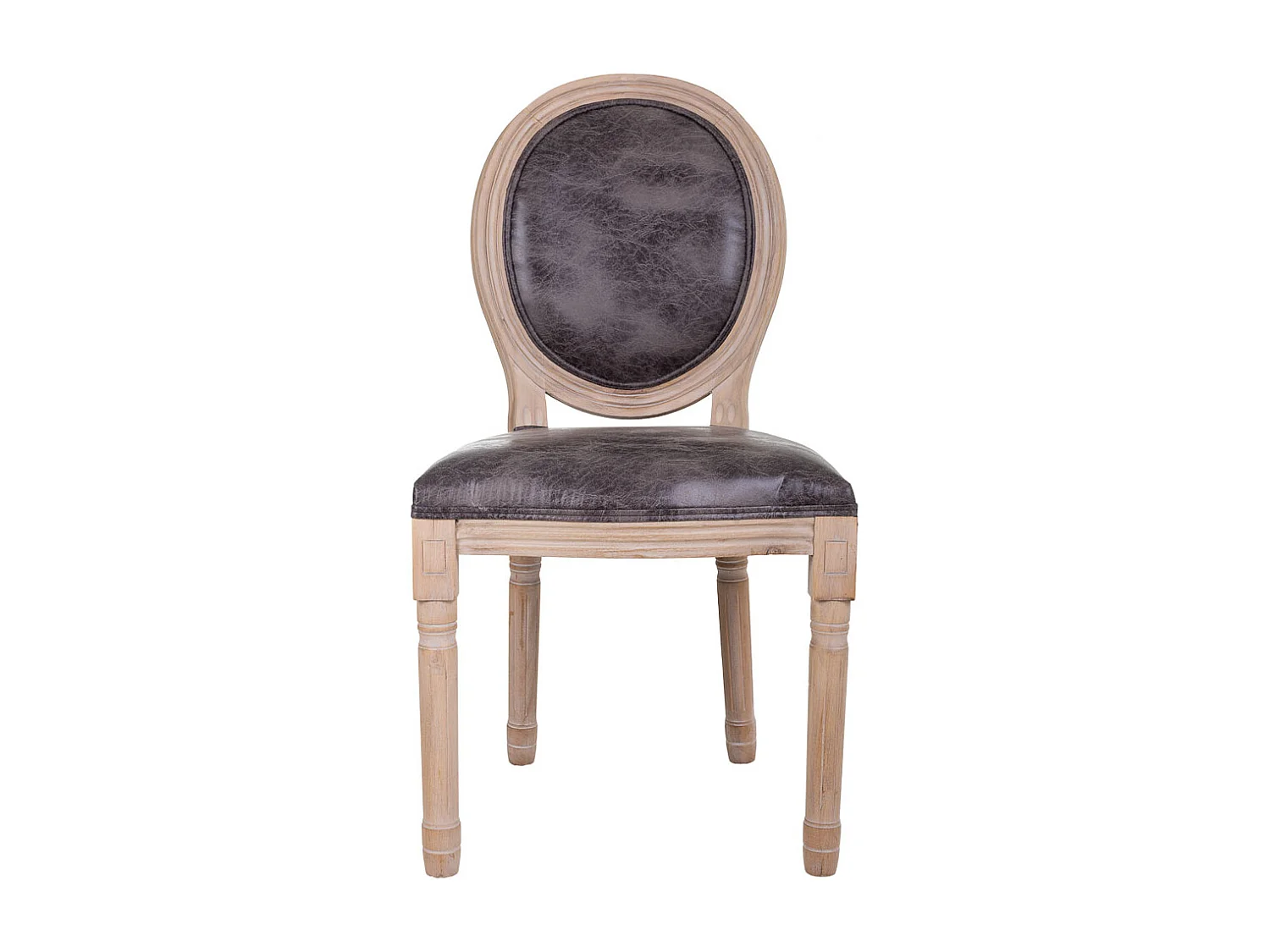 Cadeira estofada de madeira cinza 48x46x48/96