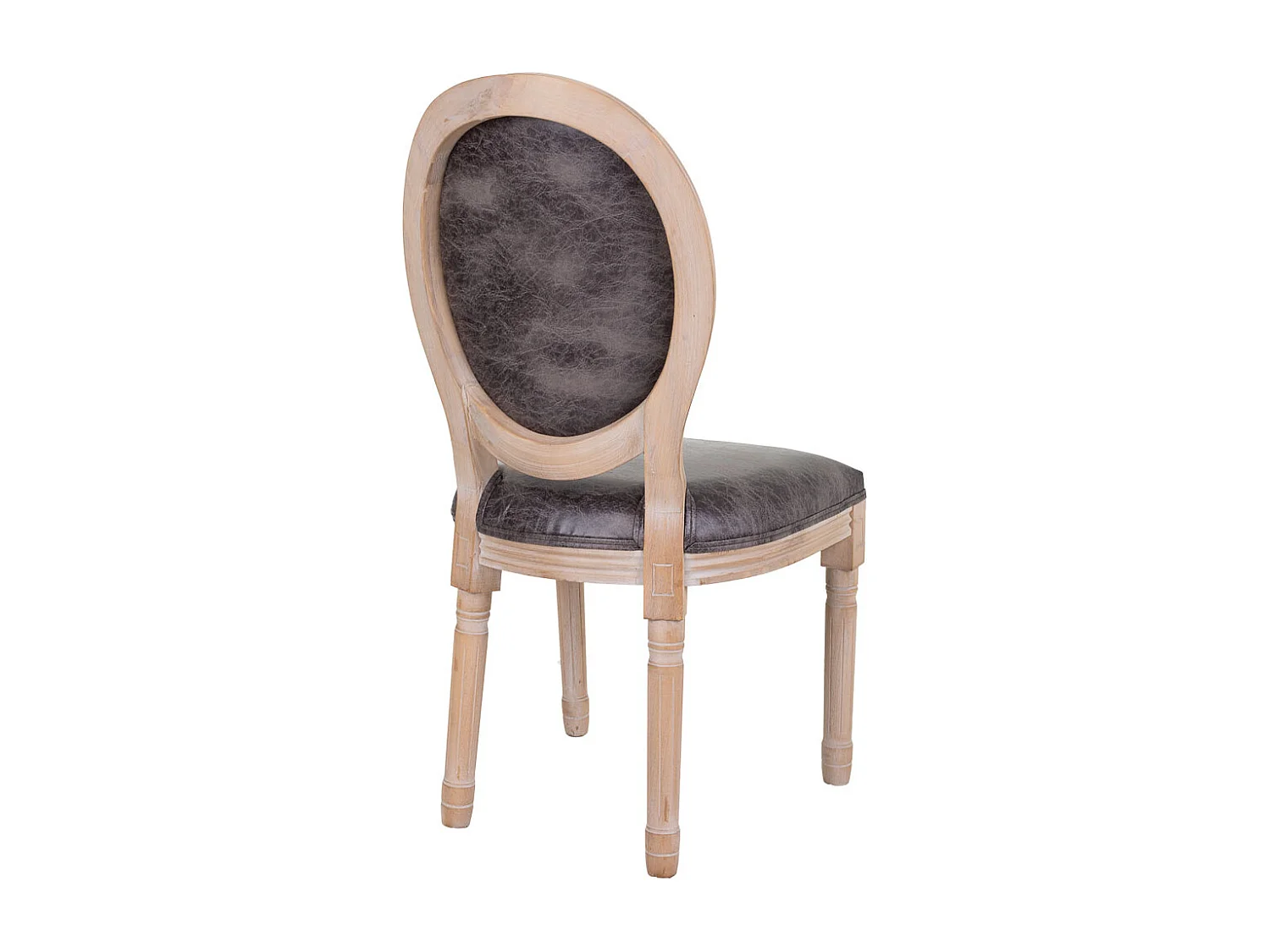 Cadeira estofada de madeira cinza 48x46x48/96
