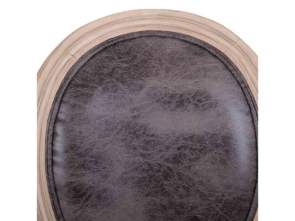 Cadeira estofada de madeira cinza 48x46x48/96