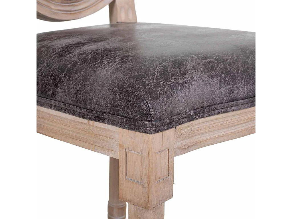 Cadeira estofada de madeira cinza 48x46x48/96