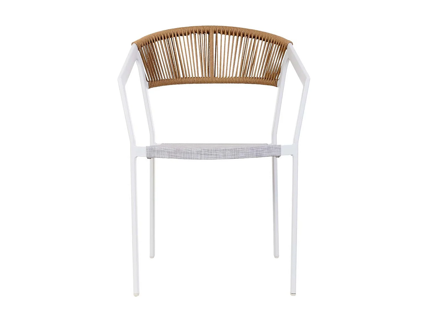 Chaise en aluminium blanc 57x62x78