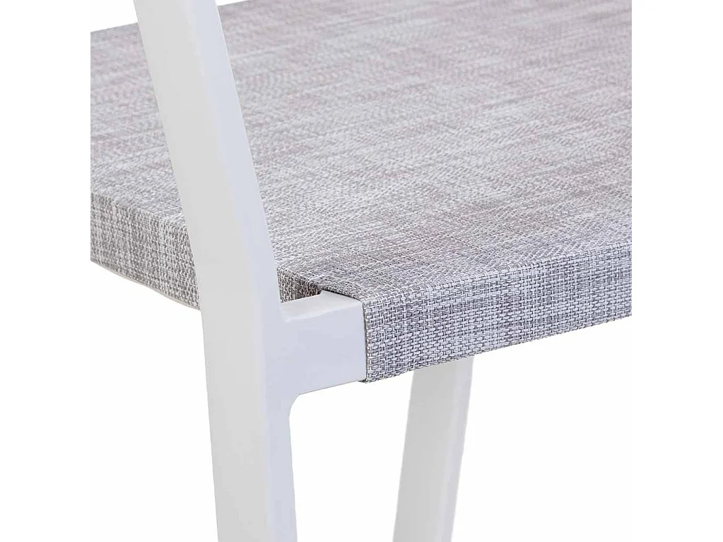 Chaise en aluminium blanc 57x62x78