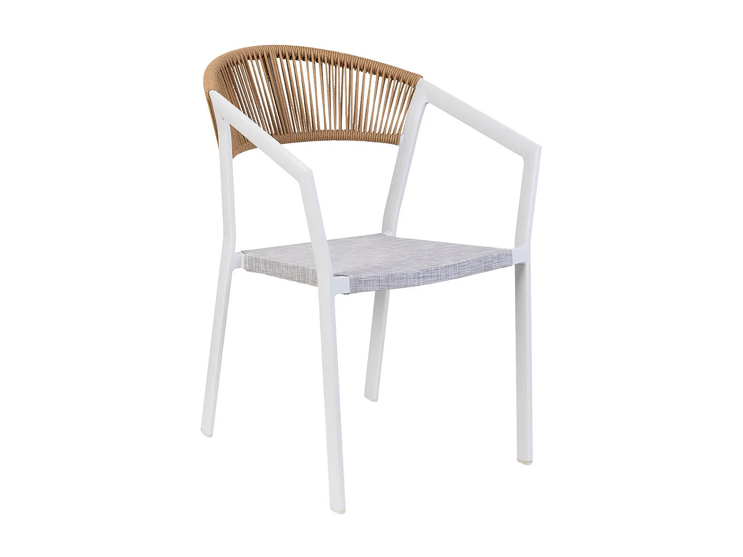 Chaise en aluminium blanc 57x62x78