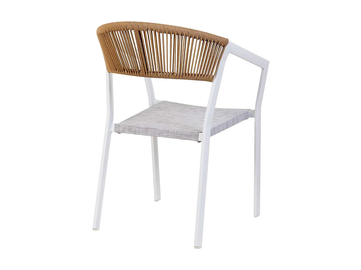 Chaise en aluminium blanc 57x62x78