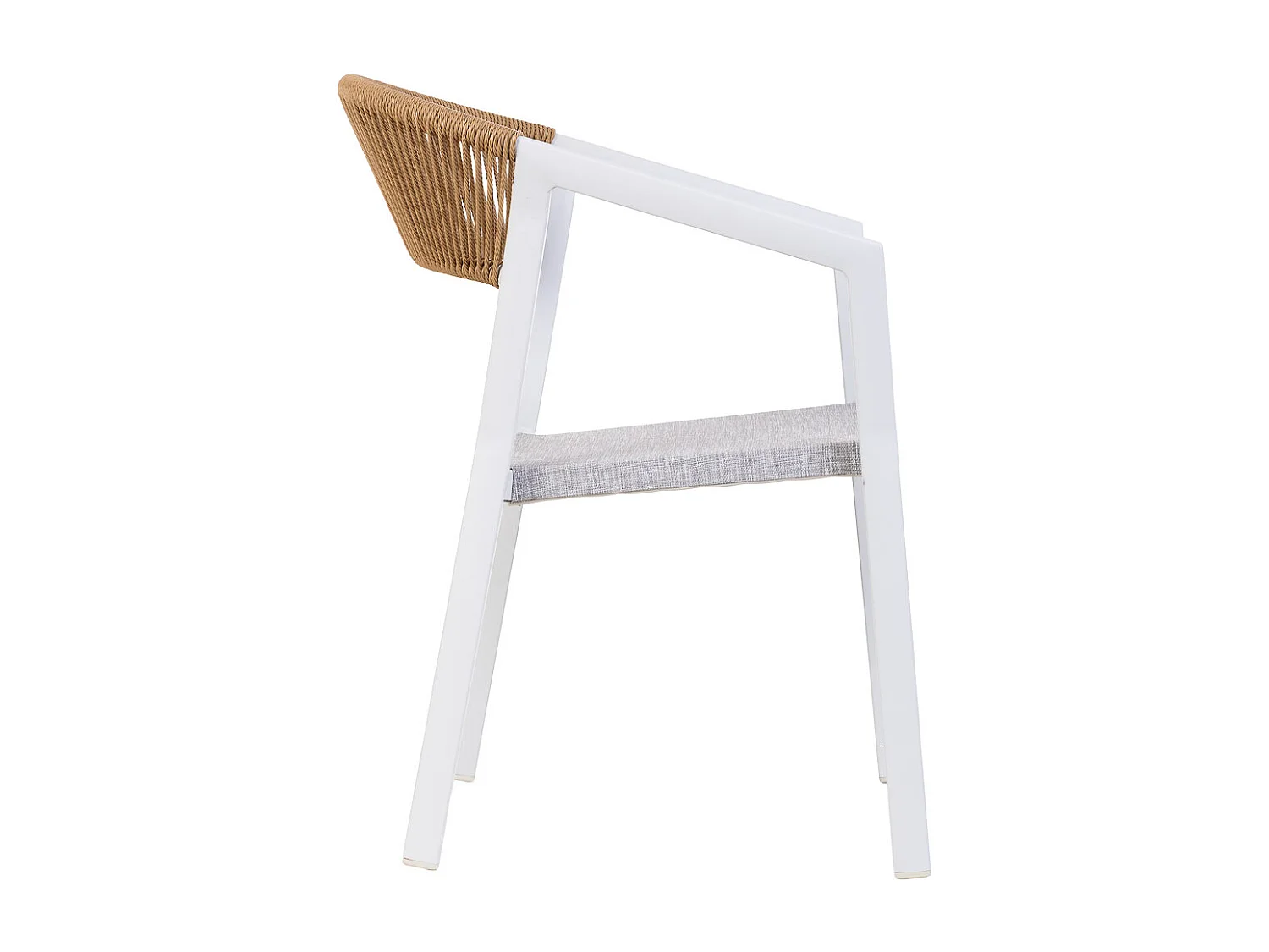 Chaise en aluminium blanc 57x62x78