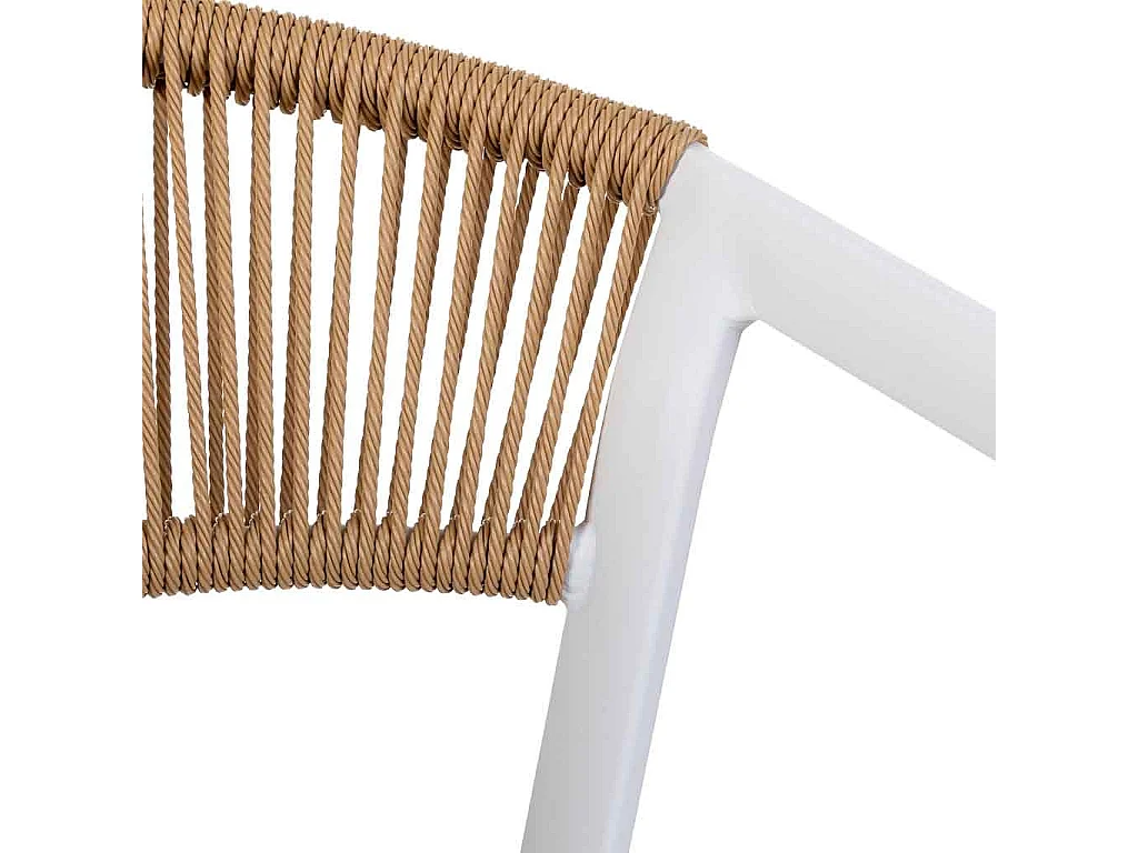 Chaise en aluminium blanc 57x62x78