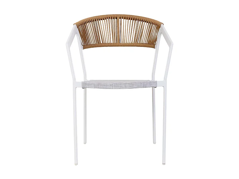 Chaise en aluminium blanc 57x62x78