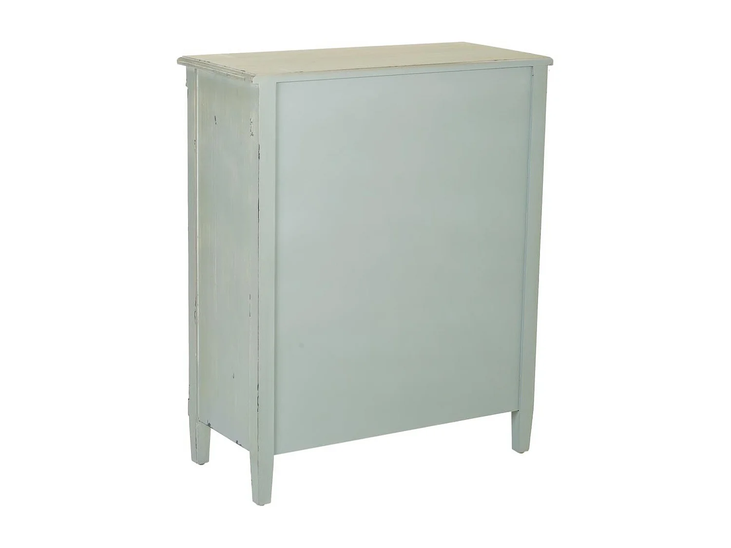 Houten entree met 2 deuren met tralies.