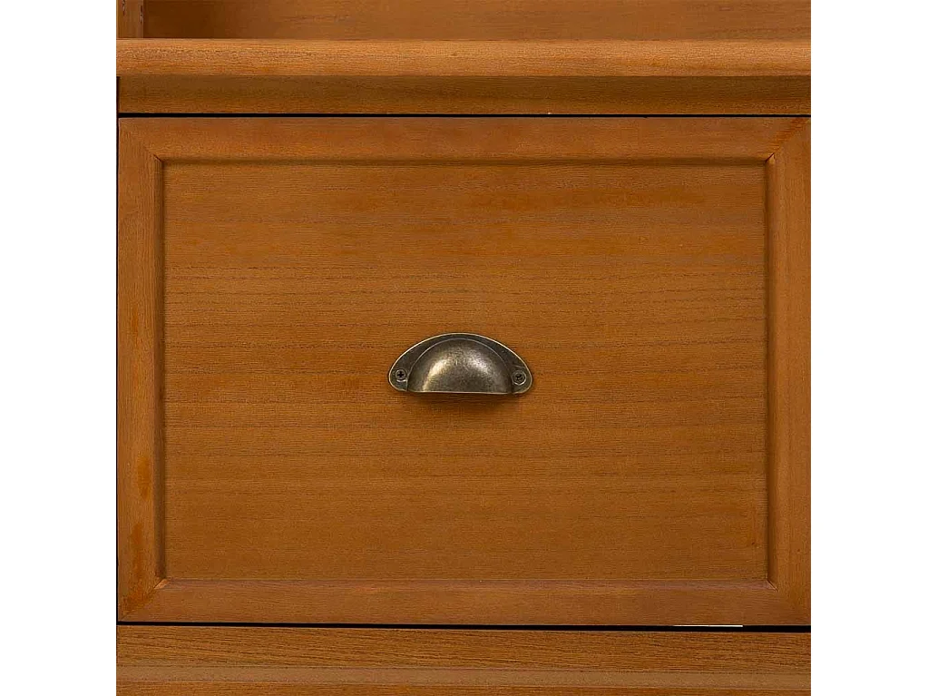Cabide em madeira com banco castanho 92x39,5x184