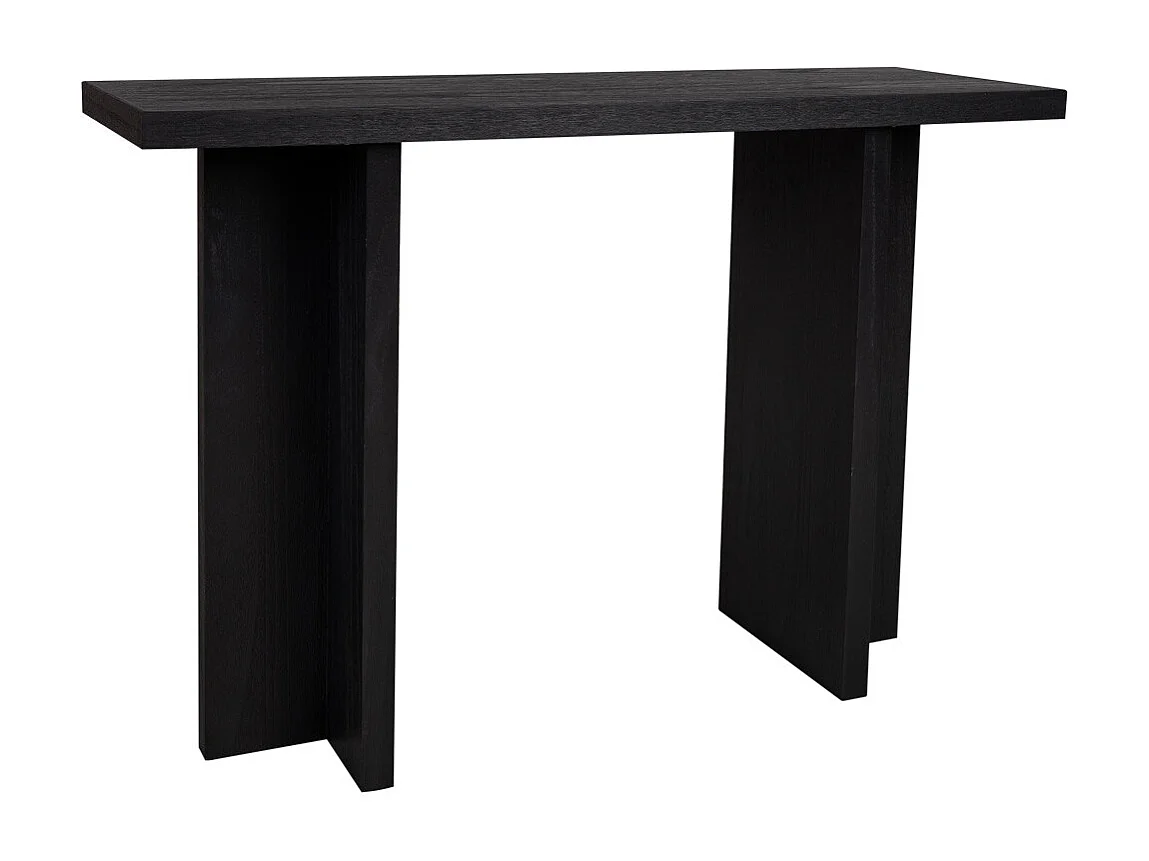 zwarte houten haltafel