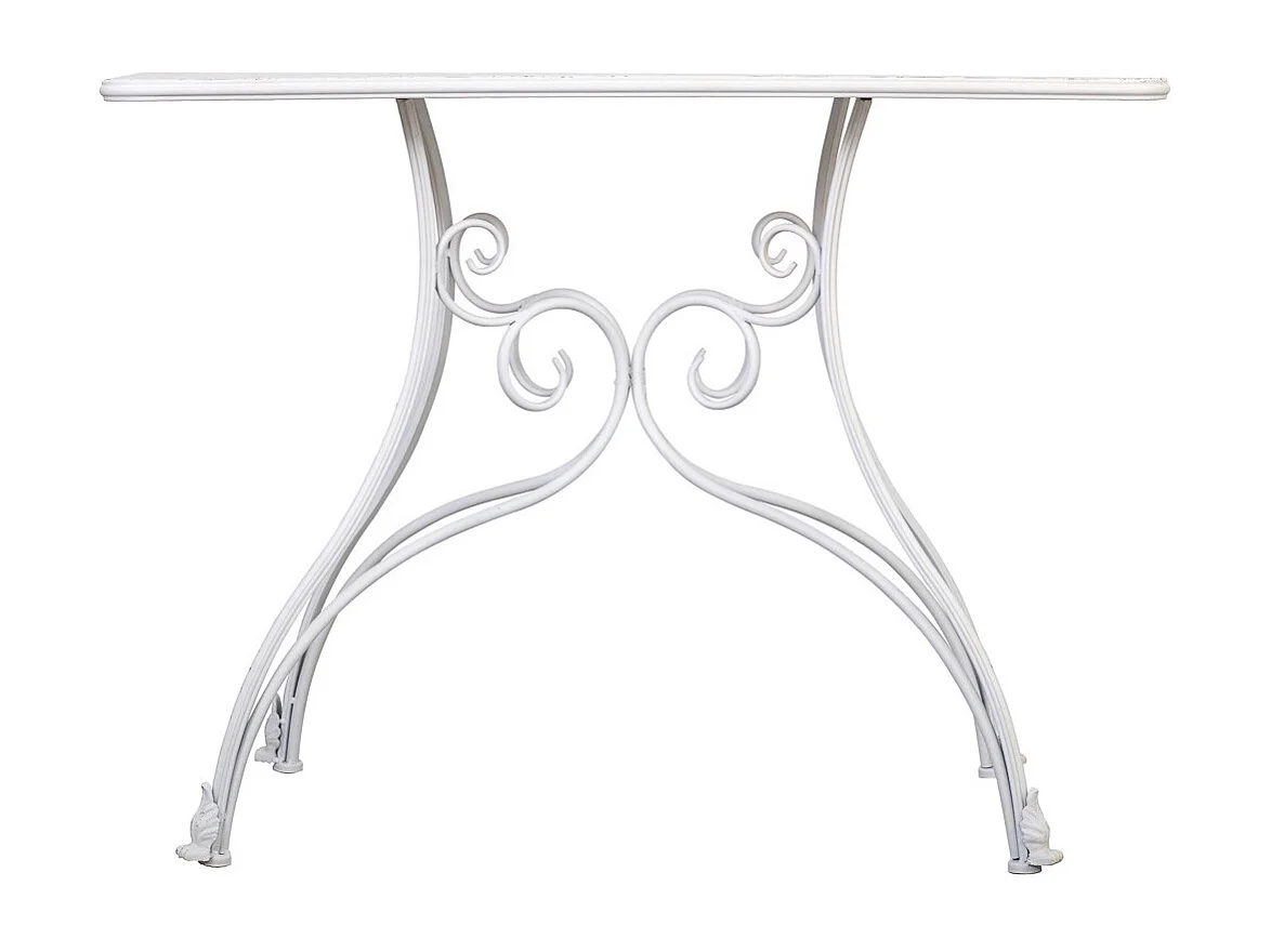 Entrada de metal branco envelhecido