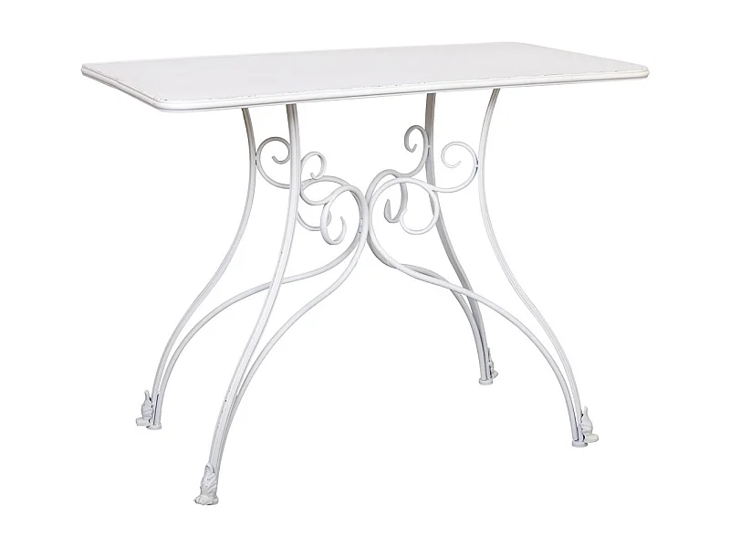 Entrada de metal branco envelhecido