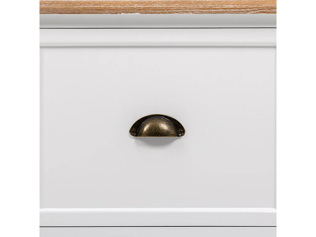 Flurschrank aus Holz mit 2 Schubladen, weiß, 92x39,5x184 cm