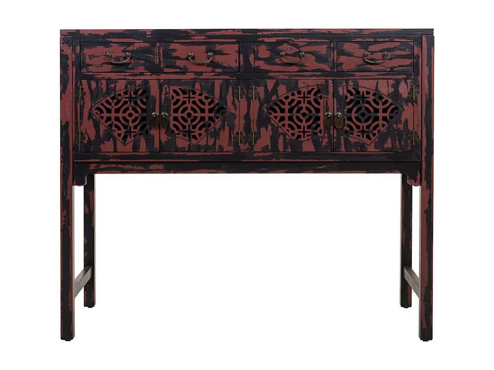 zwarte houten haltafel