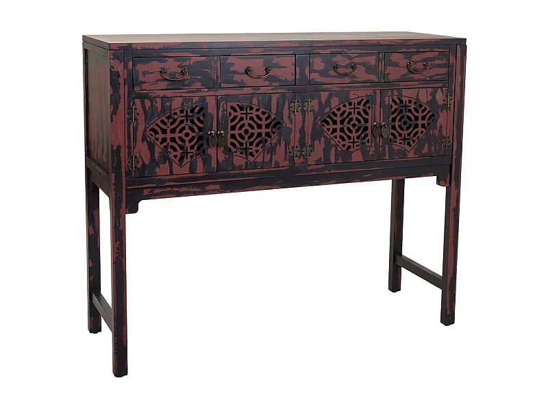 zwarte houten haltafel