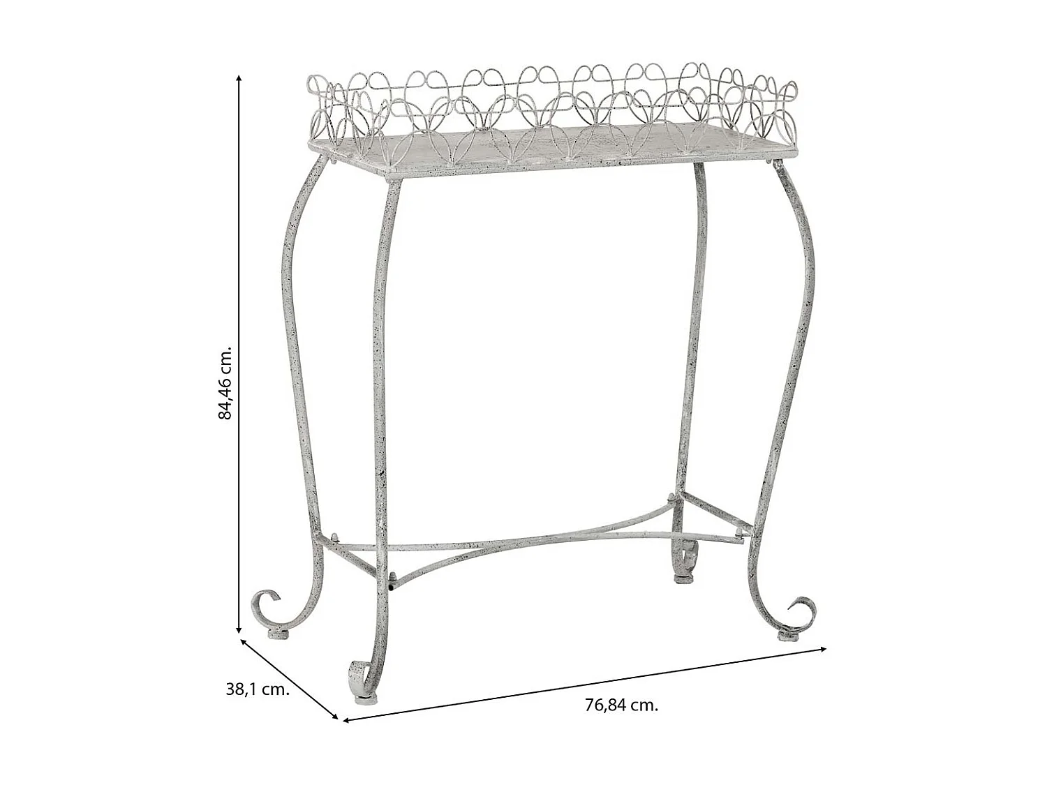Recibidor de metal gris