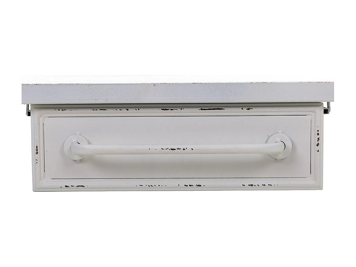 Corredor com cabide de metal branco 104x39x183