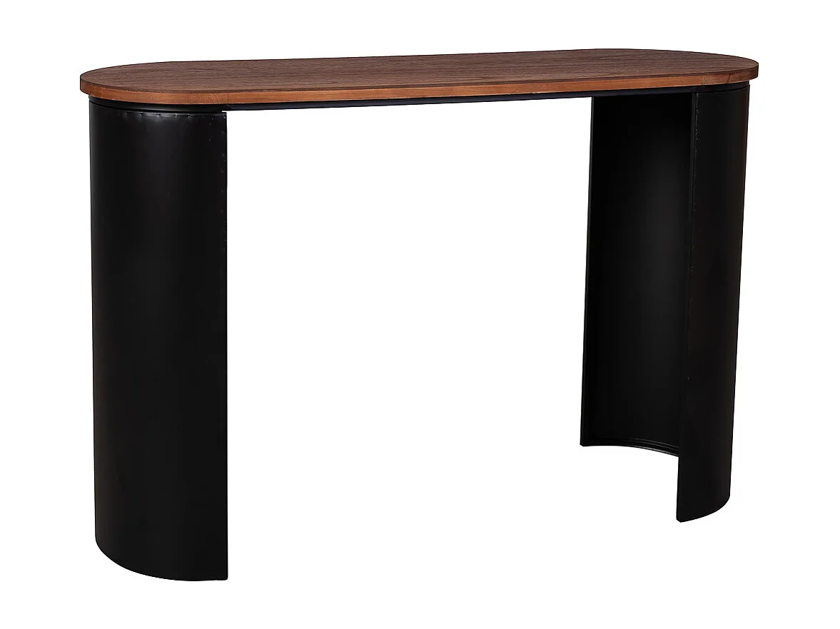 zwarte houten haltafel