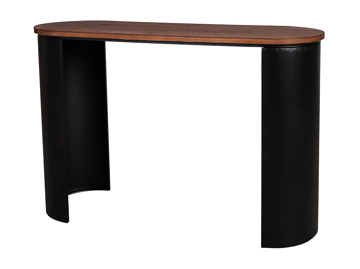 zwarte houten haltafel