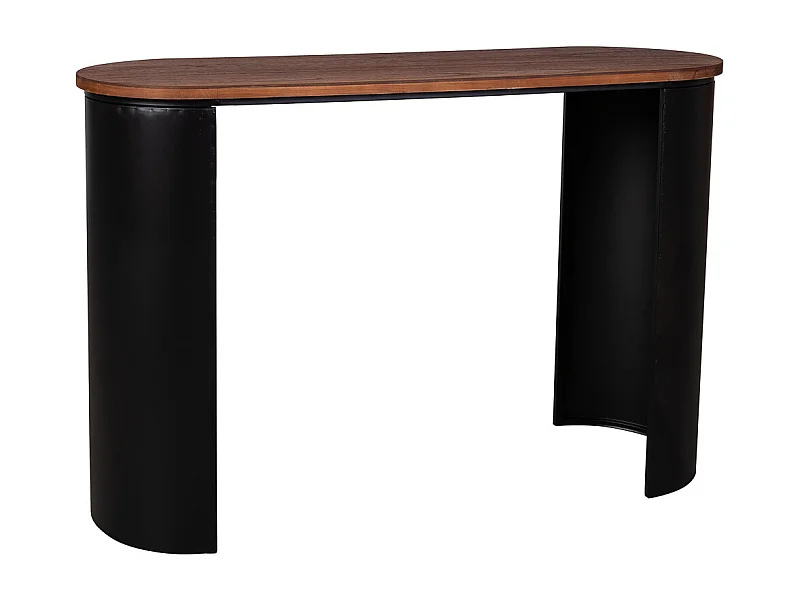 zwarte houten haltafel